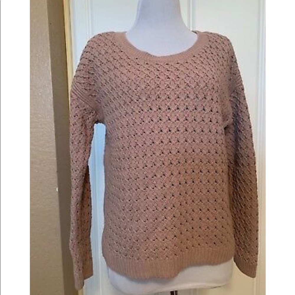 OLD NAVY BLUSH PINK KNIT PULLOVER SWEATER